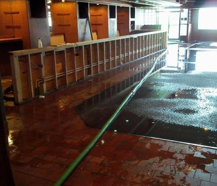 Commercial property with storm and water damage